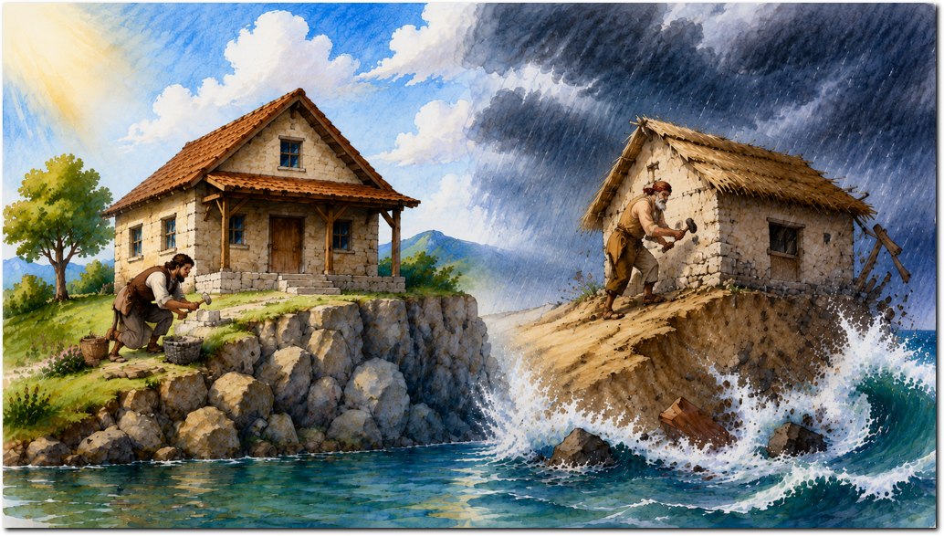 The parable of the two builders - Matthew 7